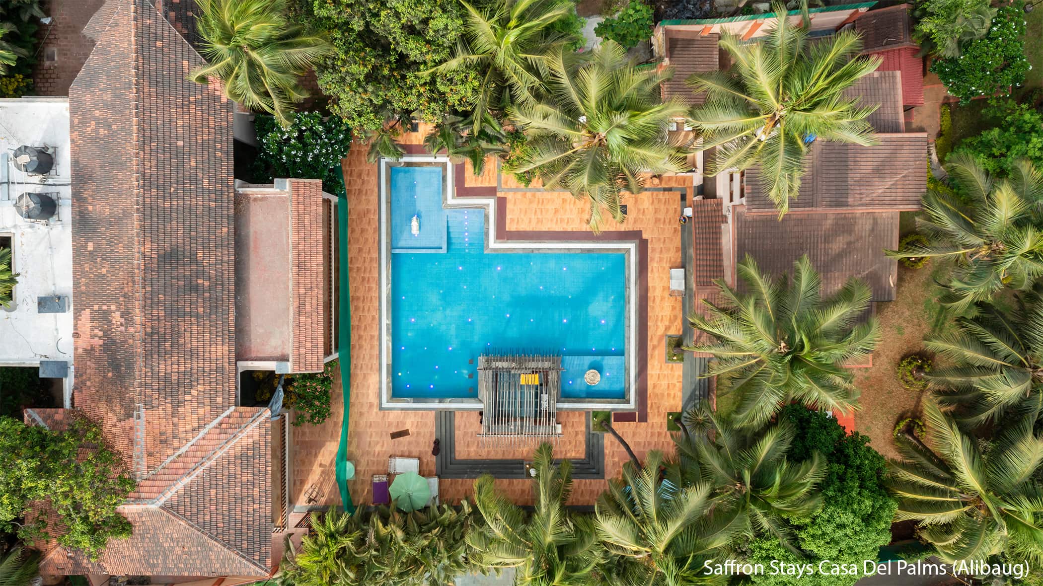 Bungalow and villa aerial photography by Dronkey — drone photography for weekend homes, farmhouses and luxury properties